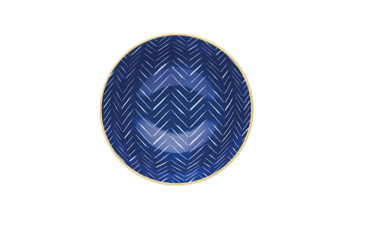 Mikasa Glazed Stoneware Bowl 15.5cm (Leafy Indigo)