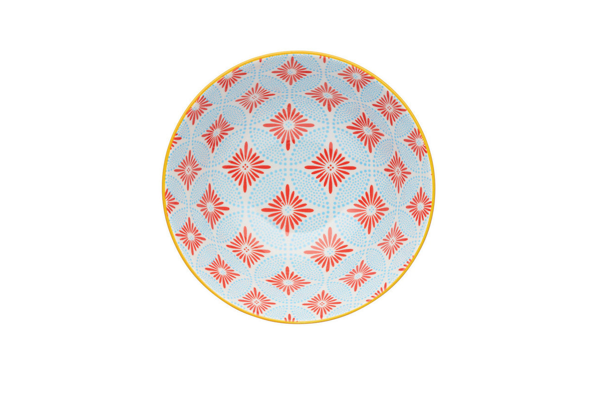 Mikasa Glazed Stoneware Bowl 15.5cm (Blue Mosaic)