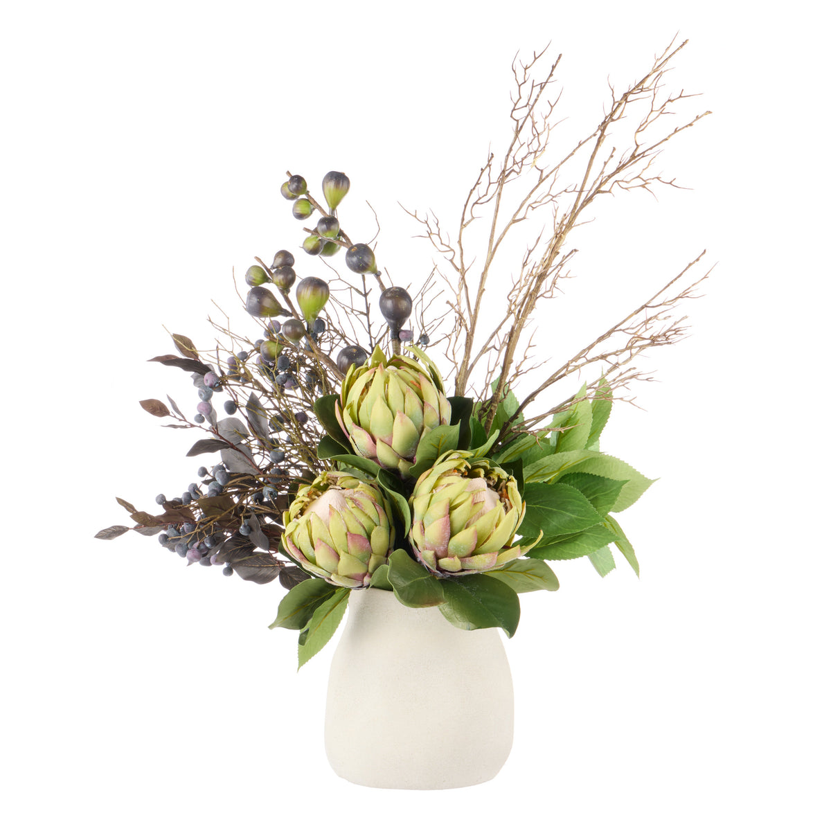 Rogue Protea Fig Berry Mix - Maliah Pot Green & Purple