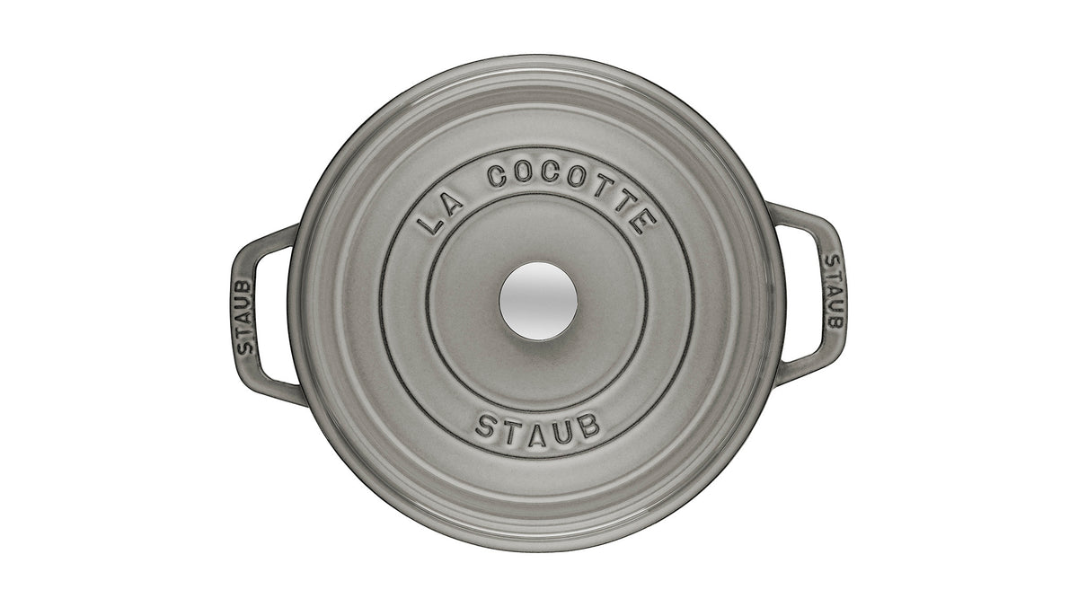 Staub Cast Iron Round Cocotte 18cm - Graphite Grey