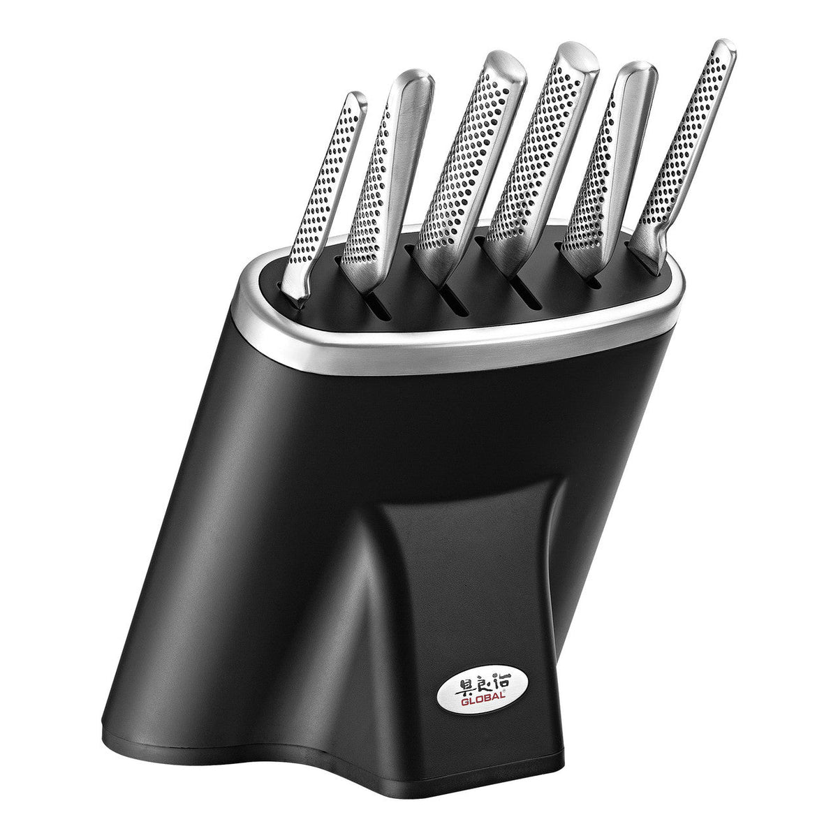 Global Zeitaku 7 Piece Knife Block Set - Blk