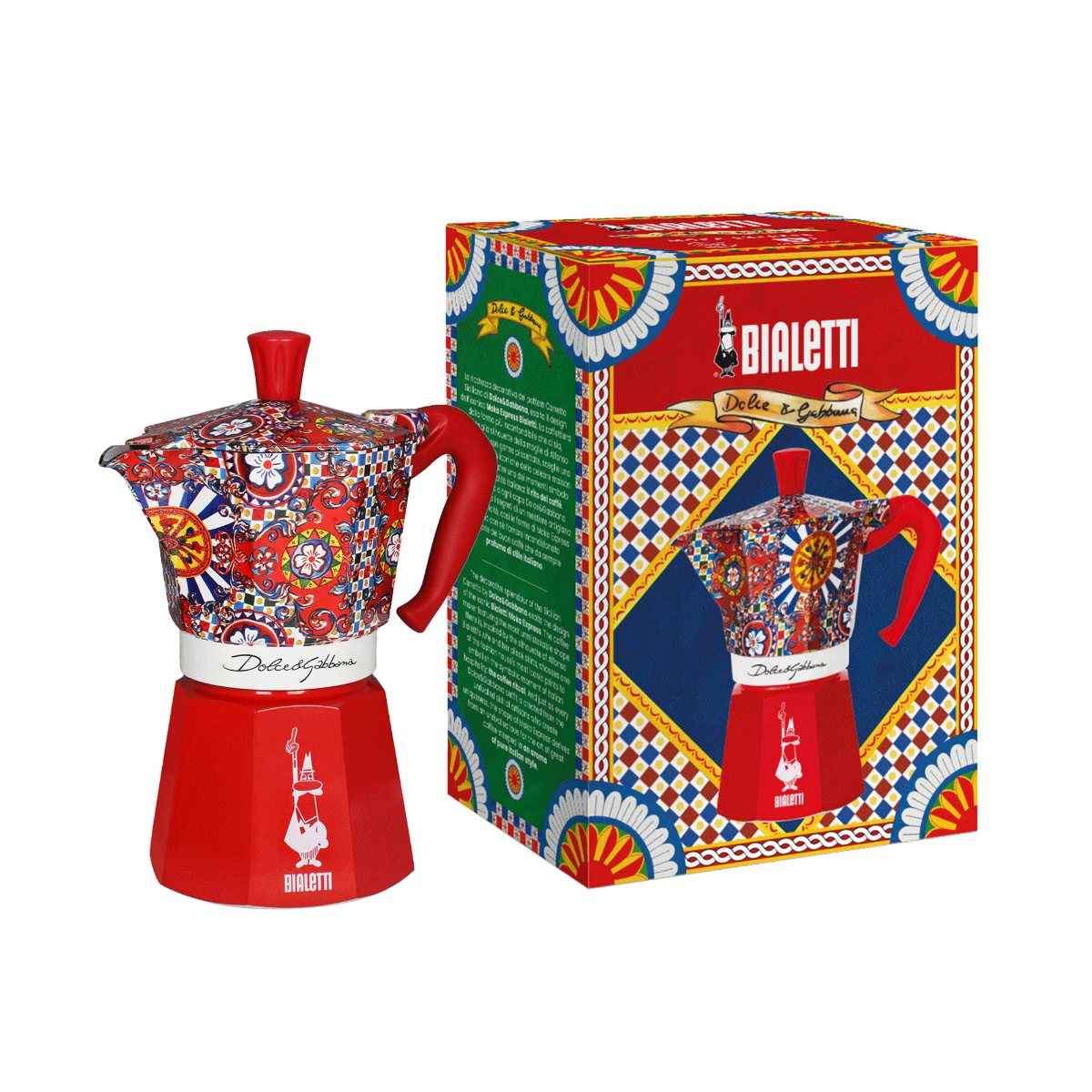 Bialetti Dolce & Gabbana Red Moka Express 6 Cup (270 ml) Stovetop Coffee Maker