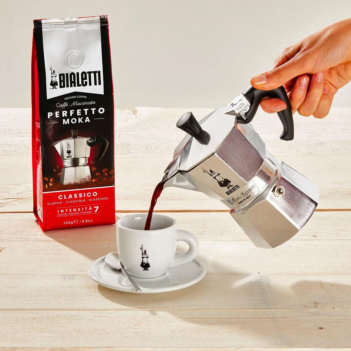 Bialetti Moka Express 1 Cup (60 ml) Stovetop Coffee Maker