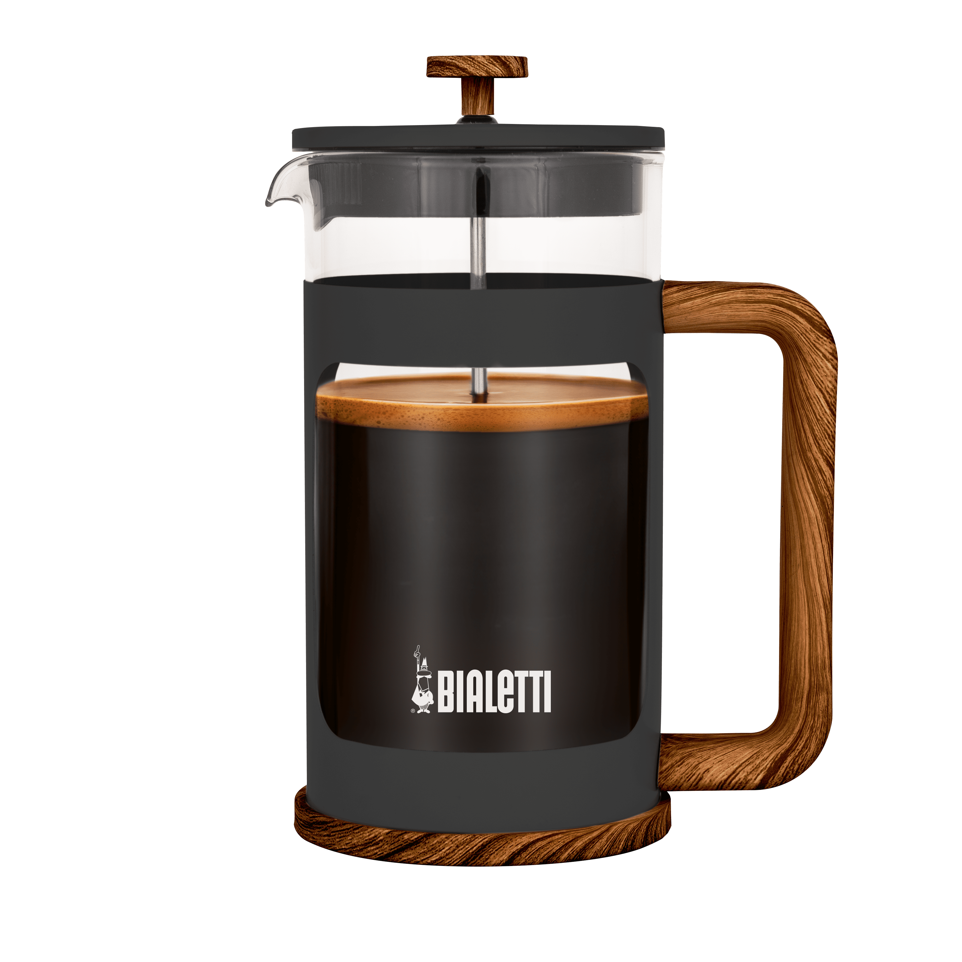 Bialetti Woody Coffee Press – Black – 1 L