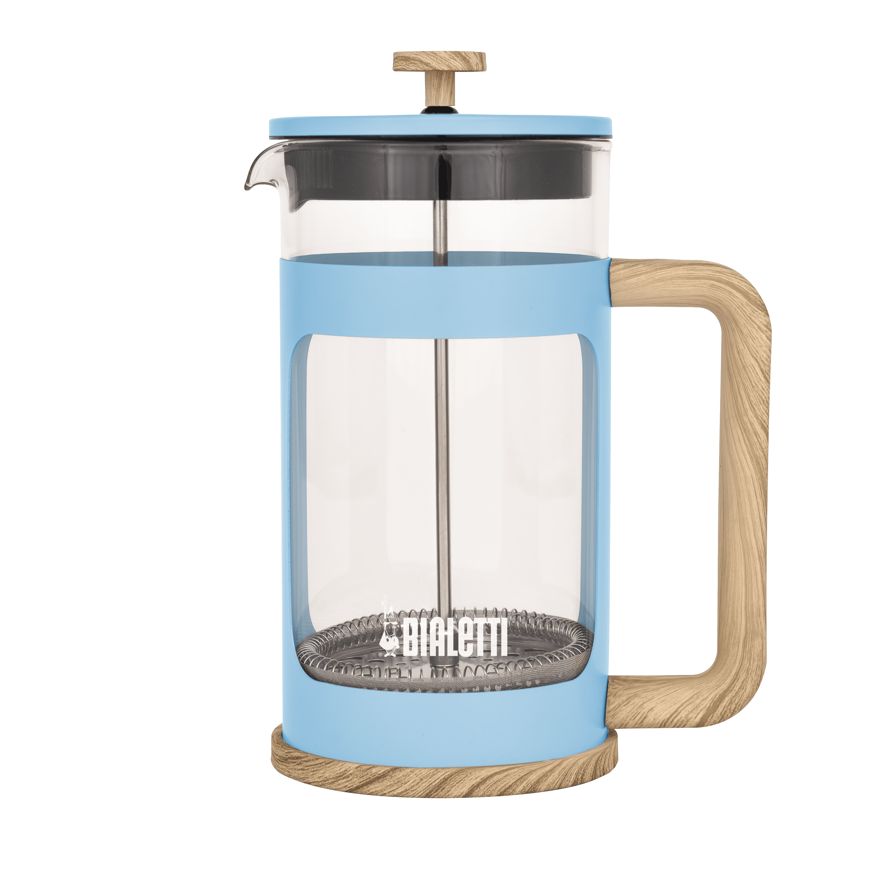 Bialetti Woody Coffee Press – Blue – 1 L