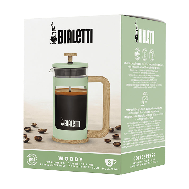 Bialetti Woody Coffee Press – Green – 350 ml