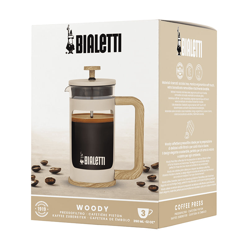 Bialetti Woody Coffee Press – Cream – 350 ml