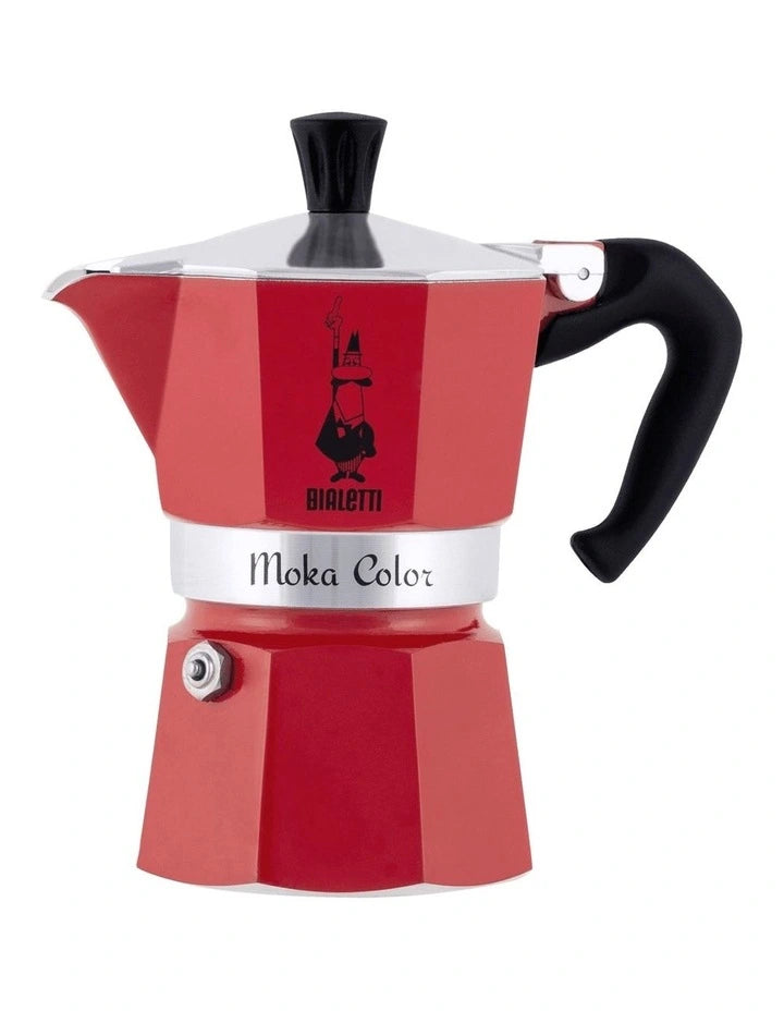 Bialetti Moka Express Red 6 Cup (250 ml) Stovetop Coffee Maker