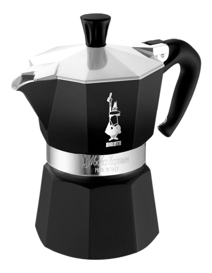 Bialetti Moka Express Black 6 Cup (250 ml) Stovetop Coffee Maker