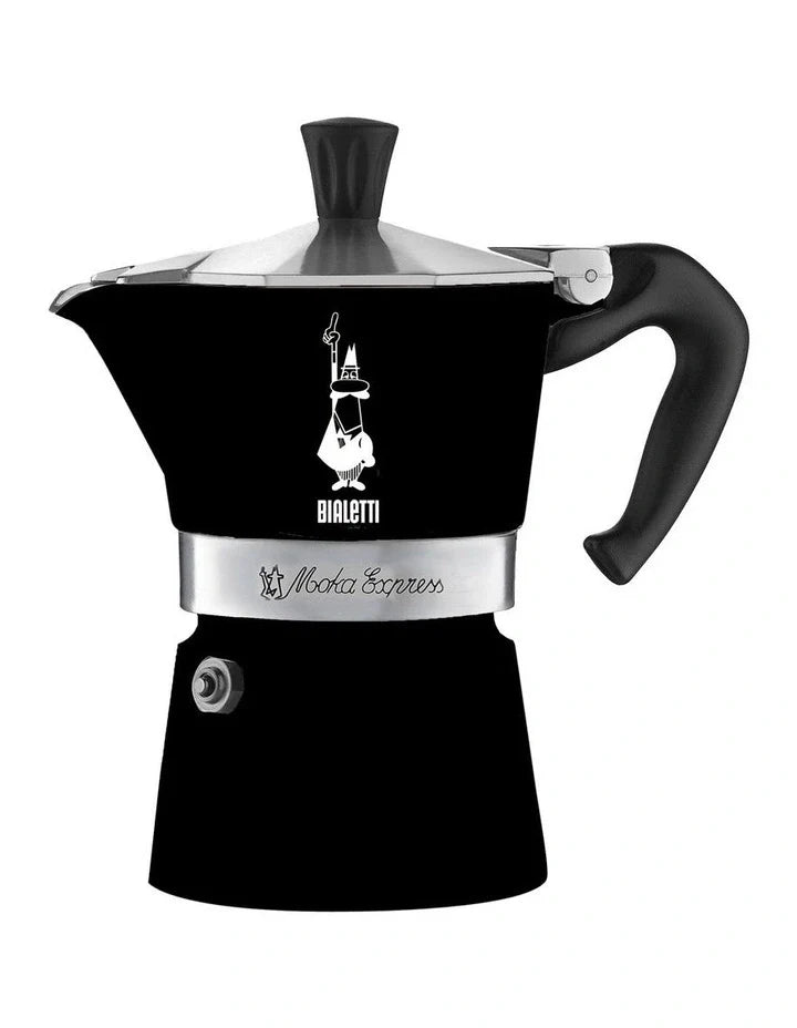 Bialetti Moka Express Black 6 Cup (250 ml) Stovetop Coffee Maker
