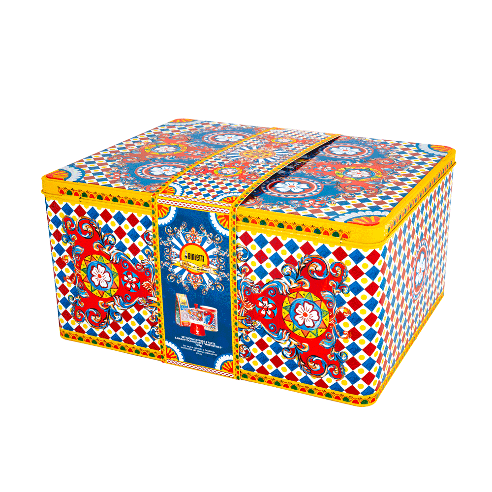 Bialetti Dolce & Gabbana Red Moka 3 Cup (130 ml) + Coffee Tin Gift Set