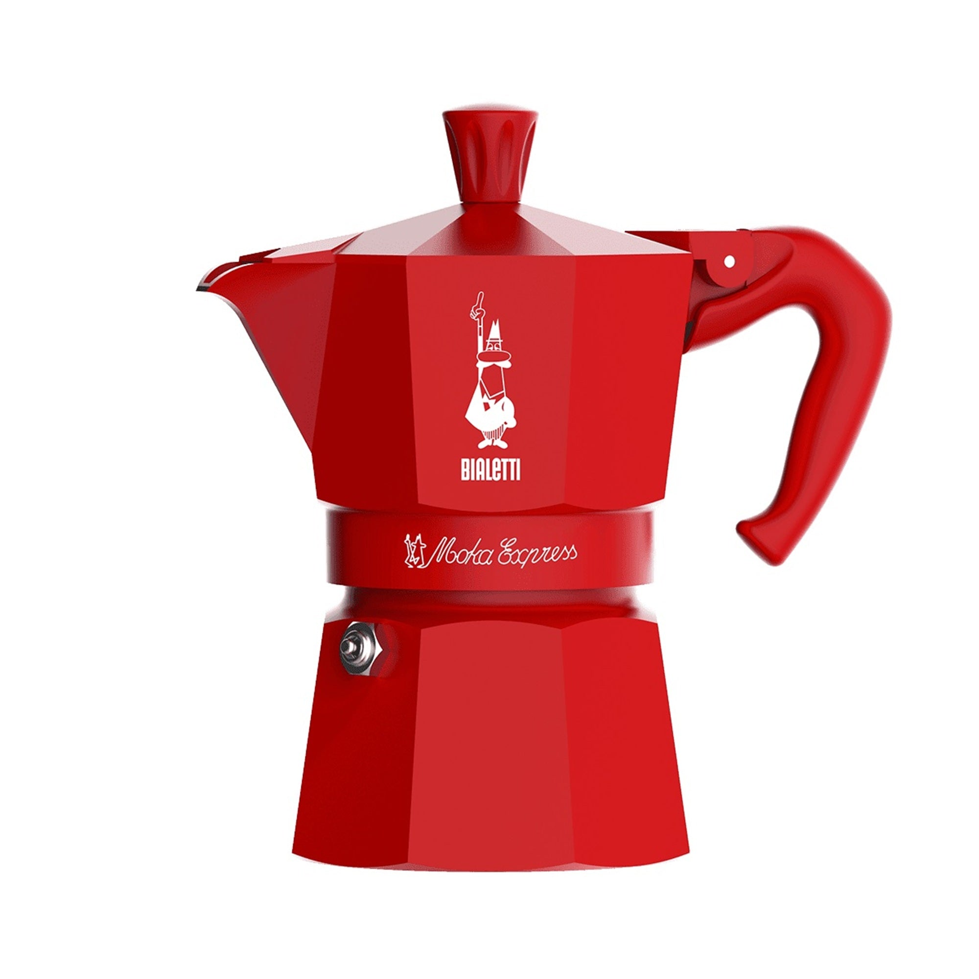 Bialetti Magico Ricordo Moka Express – 3 Cup (130 ml) Red Stovetop Coffee Maker