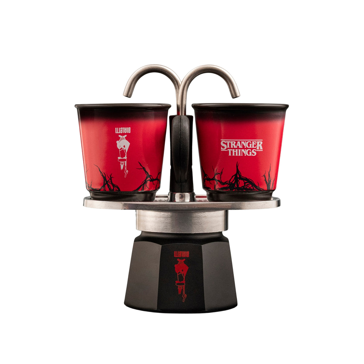 Bialetti Stranger Things Mini Express – 2 Cup (60 ml) with Bicchierini Cups