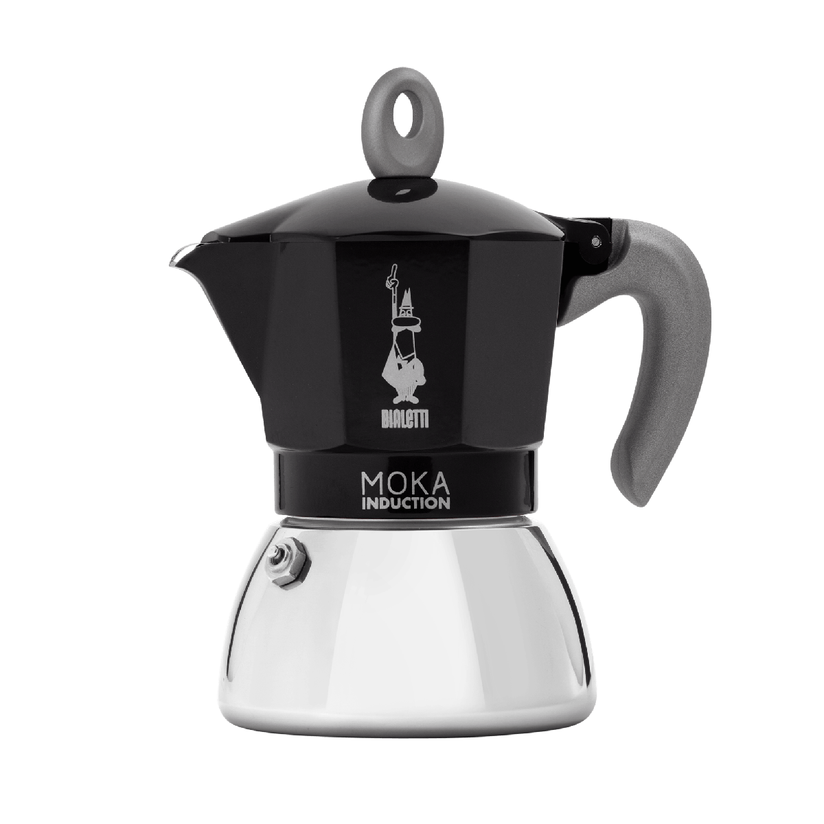 Bialetti New Moka Induction Black 6 Cup (280ml) Stovetop Coffee Maker