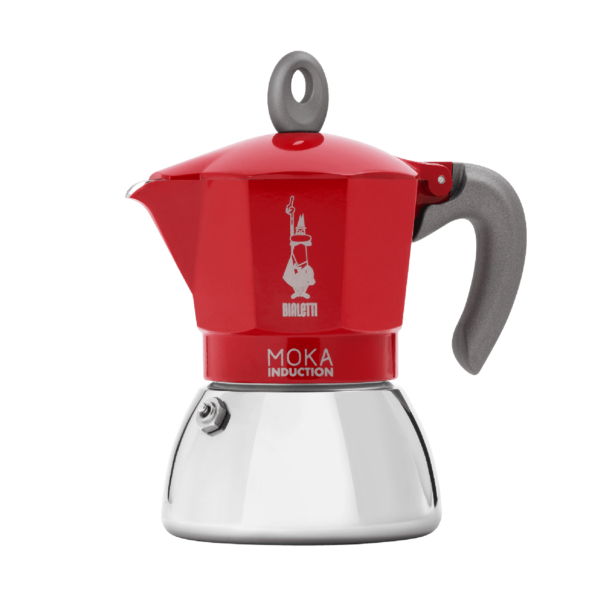 Bialetti New Moka Induction Red 6 Cup (280ml) Stovetop Coffee Maker