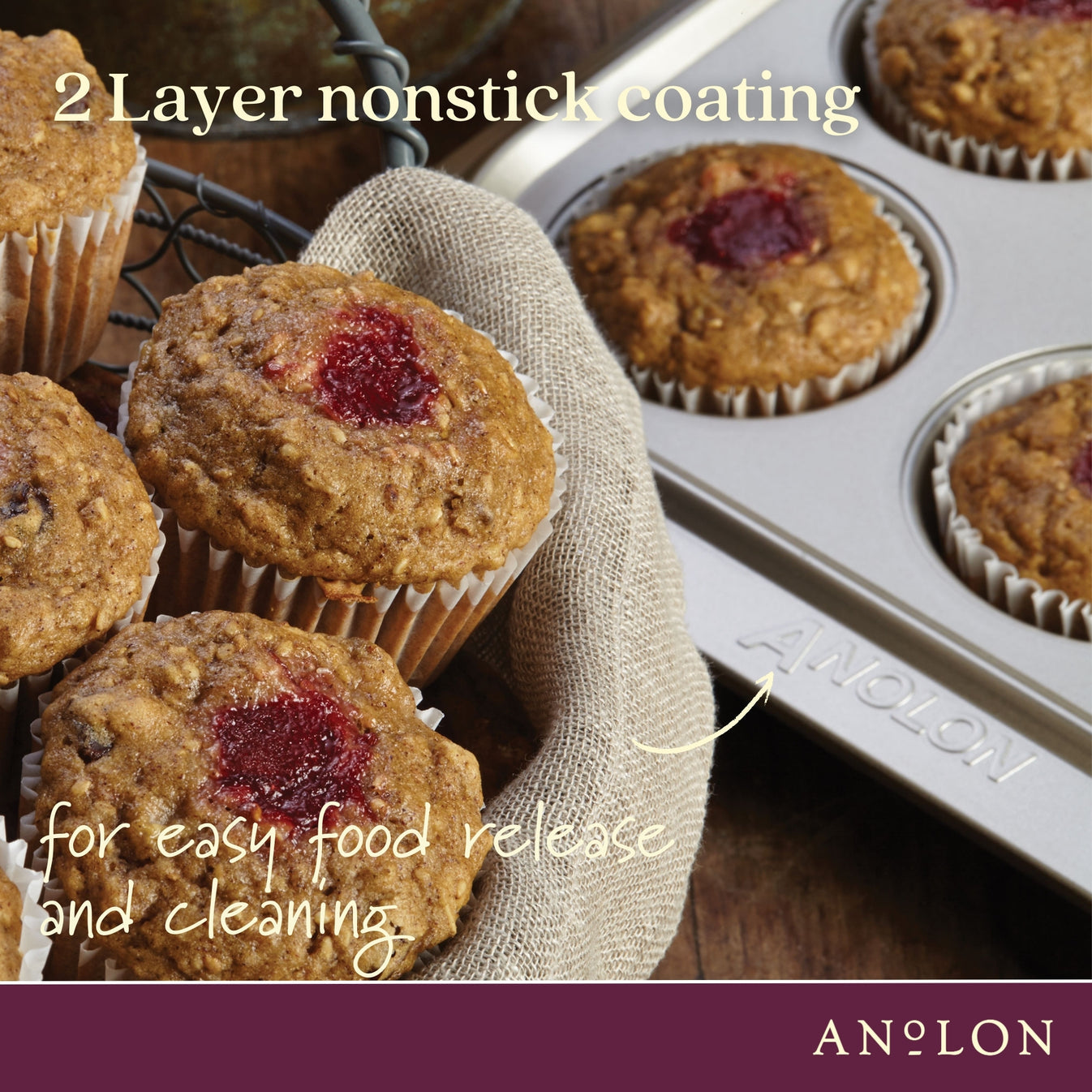Anolon Ceramic Reinforced Muffin Pan 12 Cup