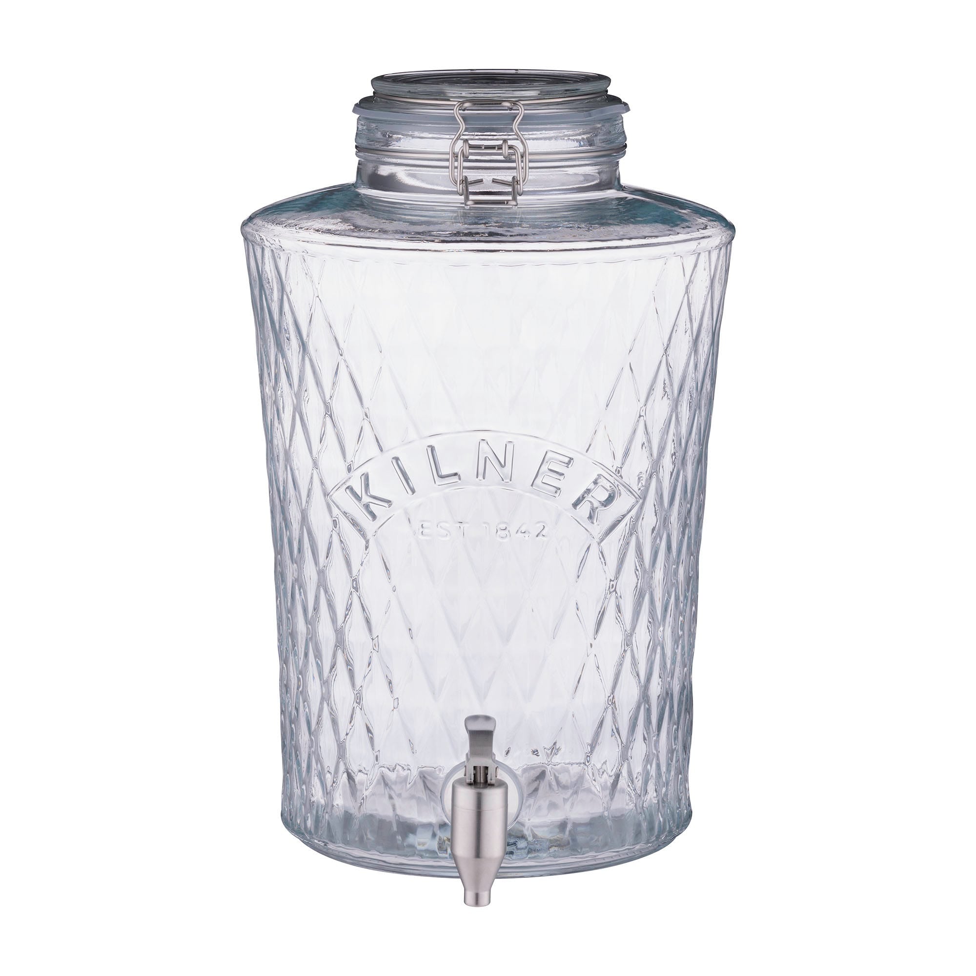 Kilner Diamond Dispenser with Pull Tap 8 Litre