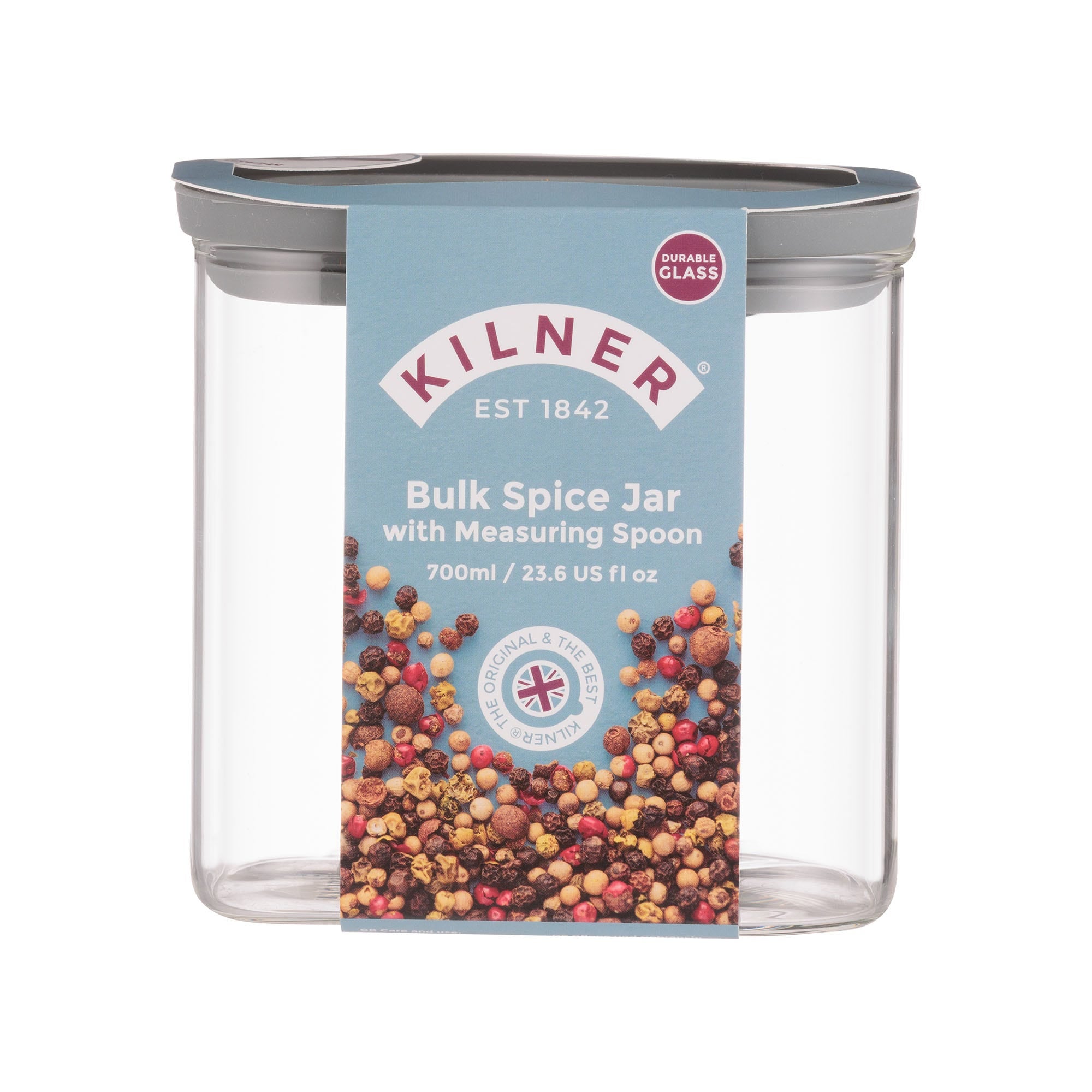 Kilner Fresh Storage Spice Jar with Spoon 700ml