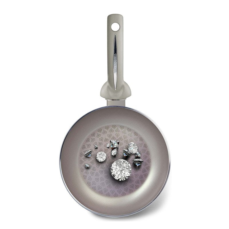 Pensofal 9pc Set, 2 Frypans, PastasiBaby/Family, Saucepan, GlassLids, Rose Pink