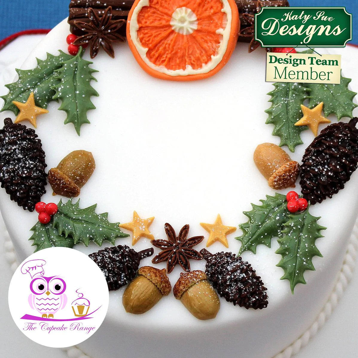 Katy Sue Silicone Mould Holly & Mistletoe