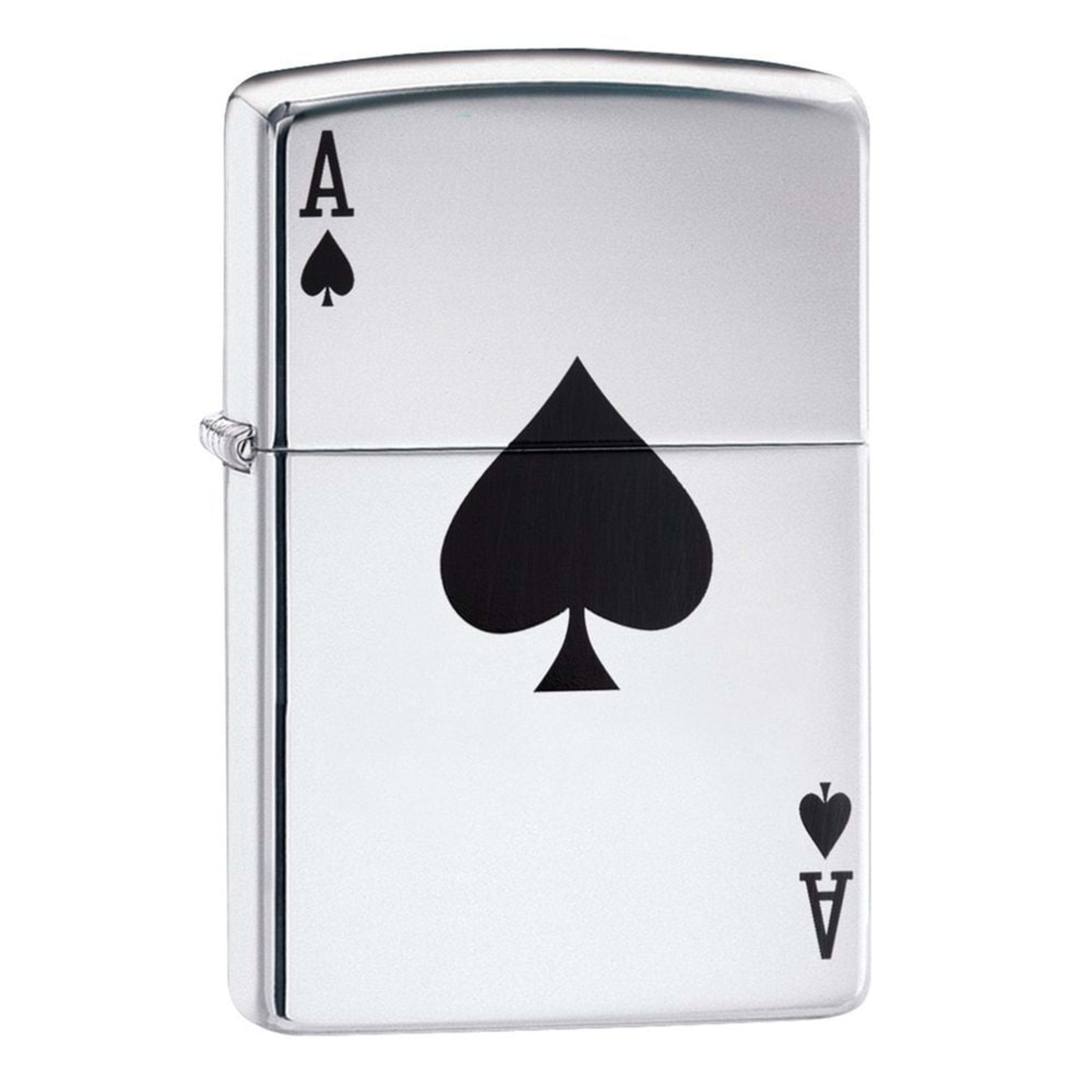 Zippo Lucky Ace Lighter - High Polished Chrome