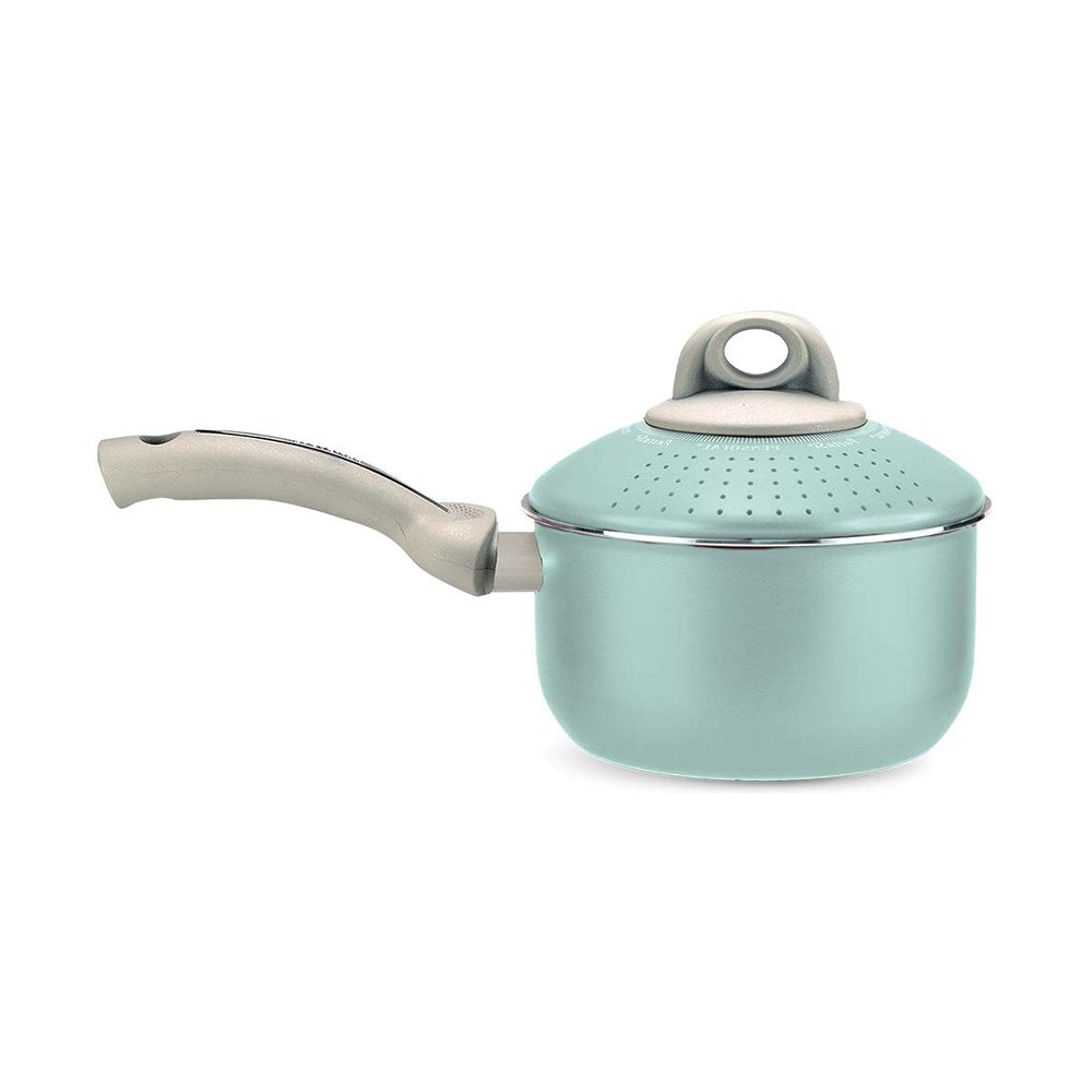 Pensofal 9pc Set, 2 Frypans, PastasiBaby/Family, Saucepan, GlassLids, Tiffany Blue