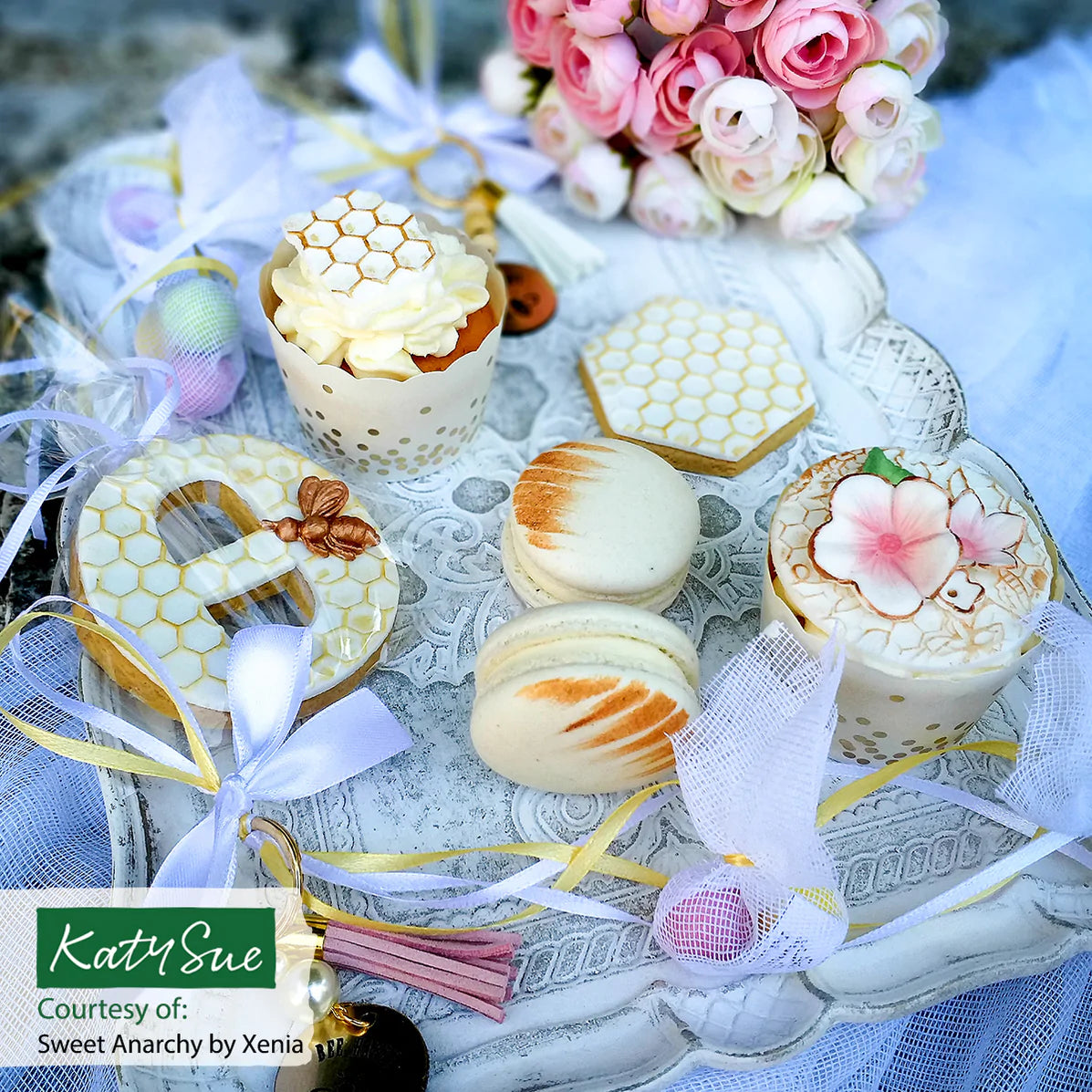Katy Sue Silicone Mould Honeycomb & Bees