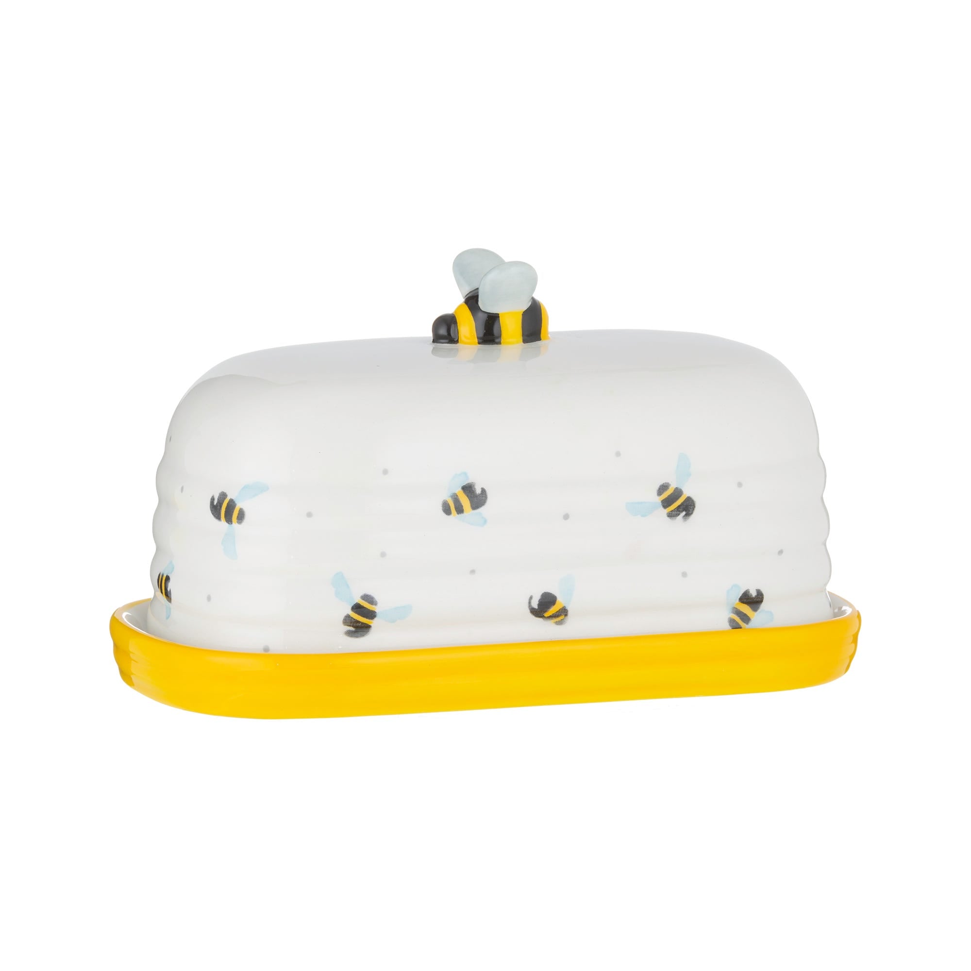P&K Sweet Bee Butter Dish 9.6x17.6x10cm