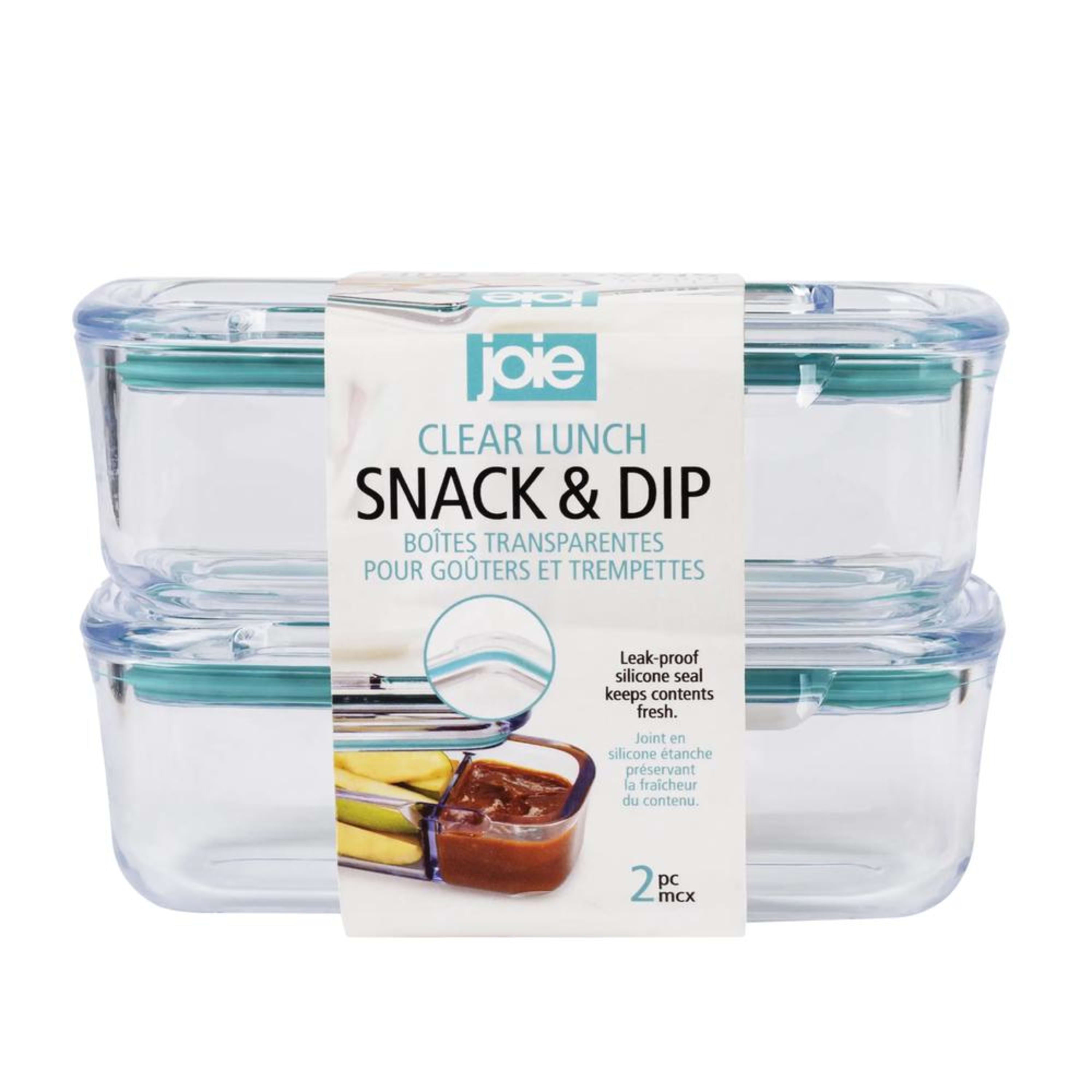 Joie Clear Lunch Snack & Dip 2 Pack - Blue