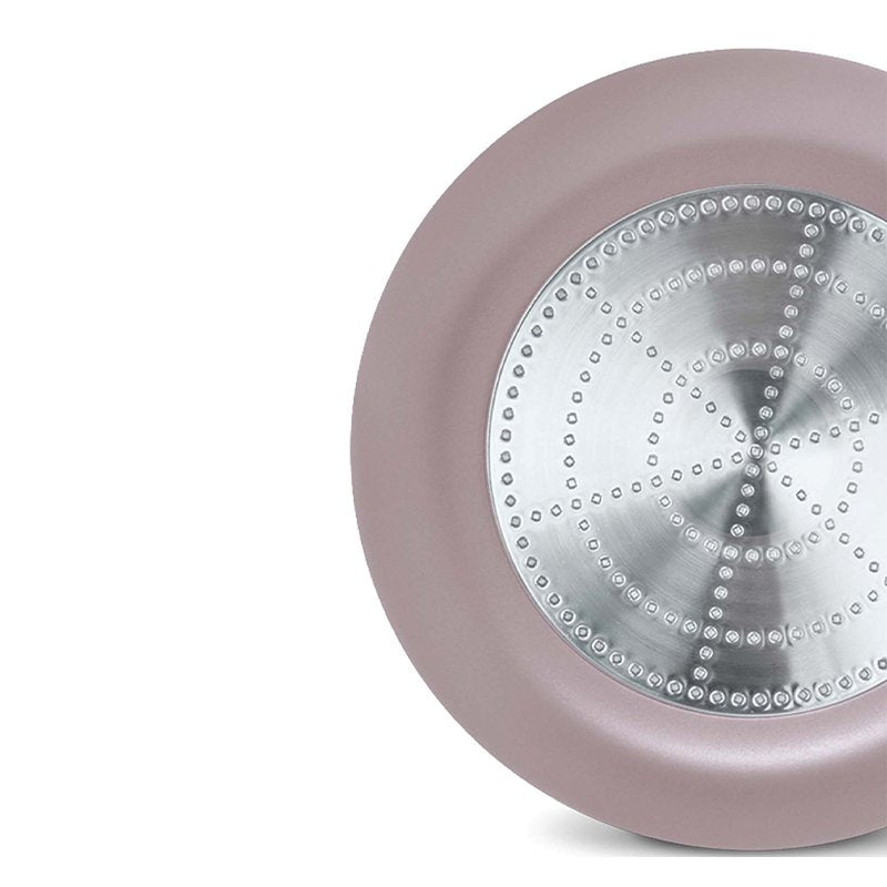 Pensofal 9pc Set, 2 Frypans, PastasiBaby/Family, Saucepan, GlassLids, Rose Pink