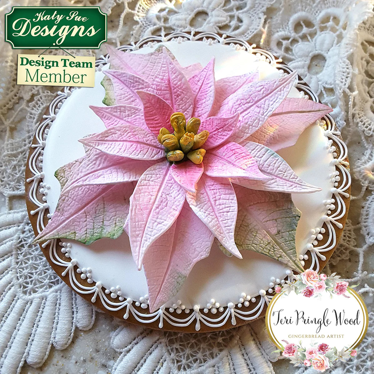 Katy Sue Silicone Mould & Veiner Poinsettia
