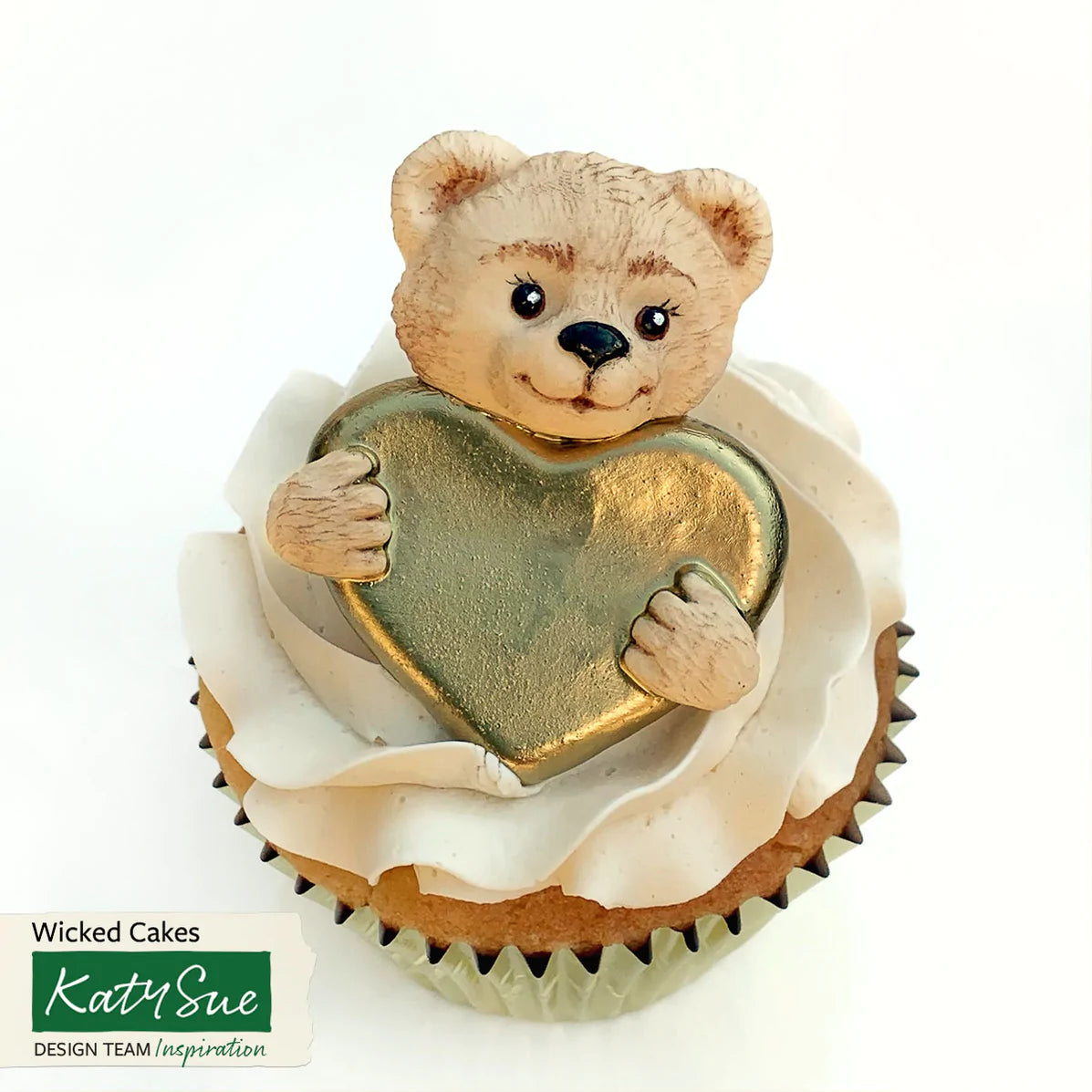 Katy Sue Silicone Mould Teddy & Heart
