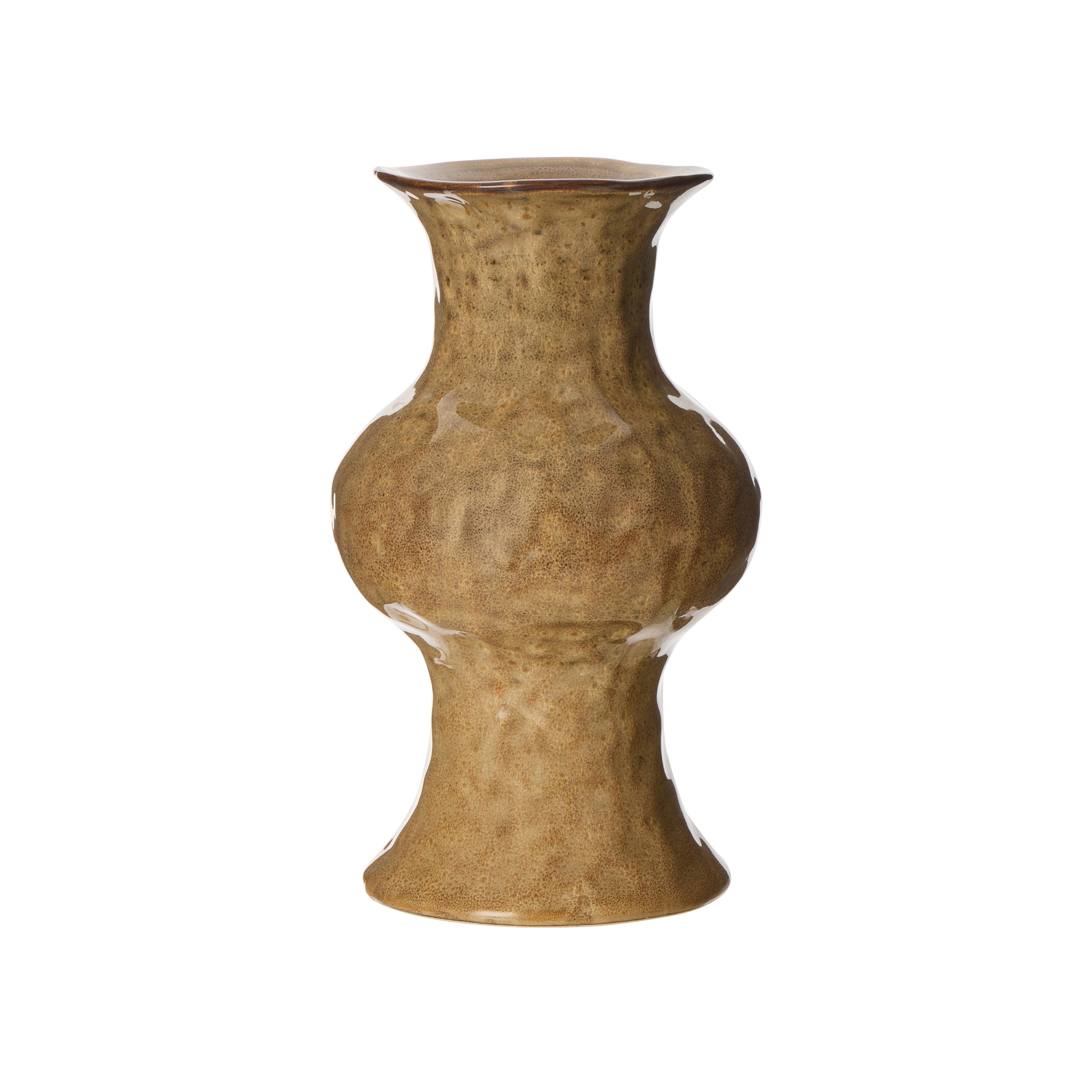 Amalfi Elara Vase Reactive Light Brown