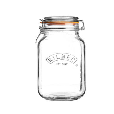 Kilner Square Clip Top Jar - 1.5 Litre