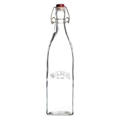 Kilner Square Clip Top Bottle - 1 Litre