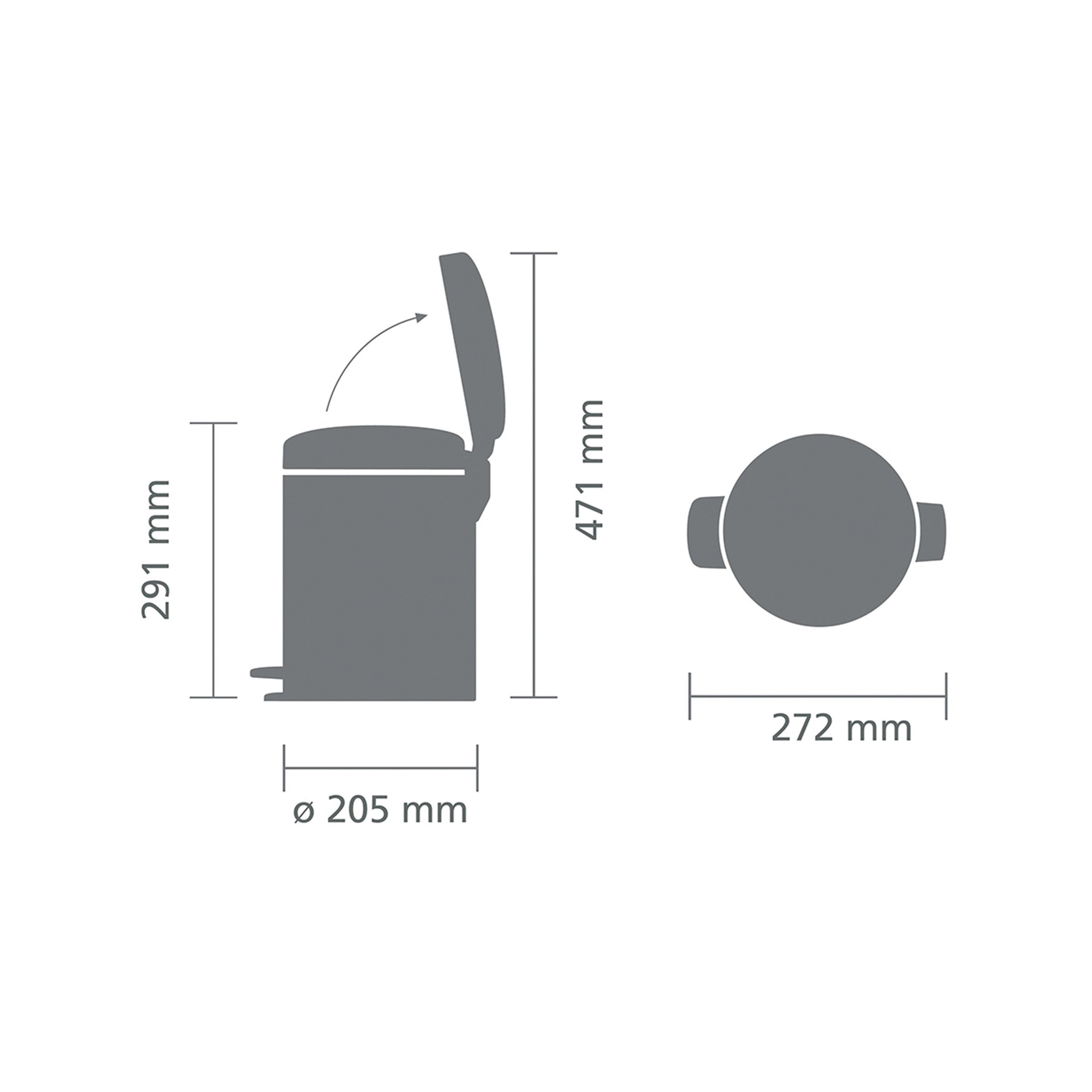 Brabantia Pedal Bin newICON 5L FPP Matte Steel