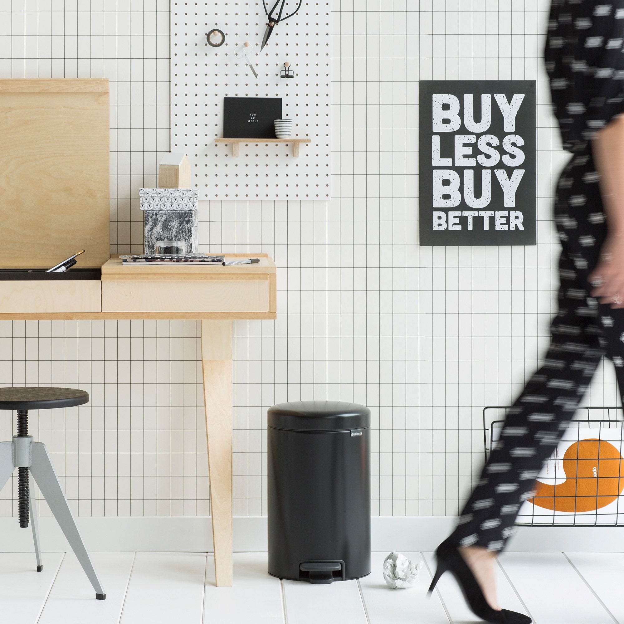 Brabantia Pedal Bin newICON 12L Matt Black