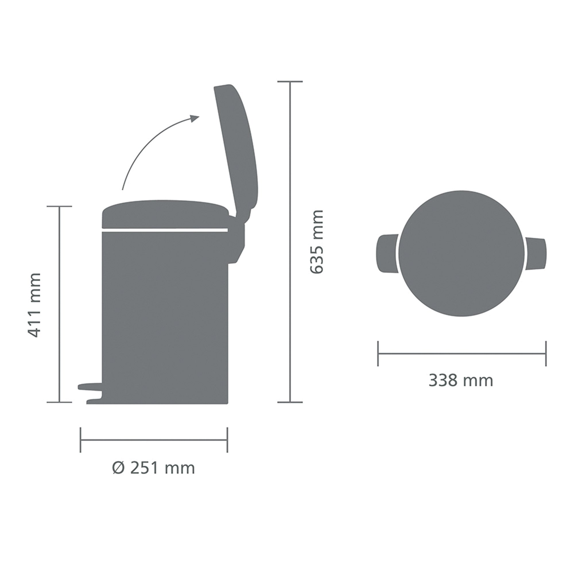 Brabantia Pedal Bin newICON 12L FPP Matt Steel