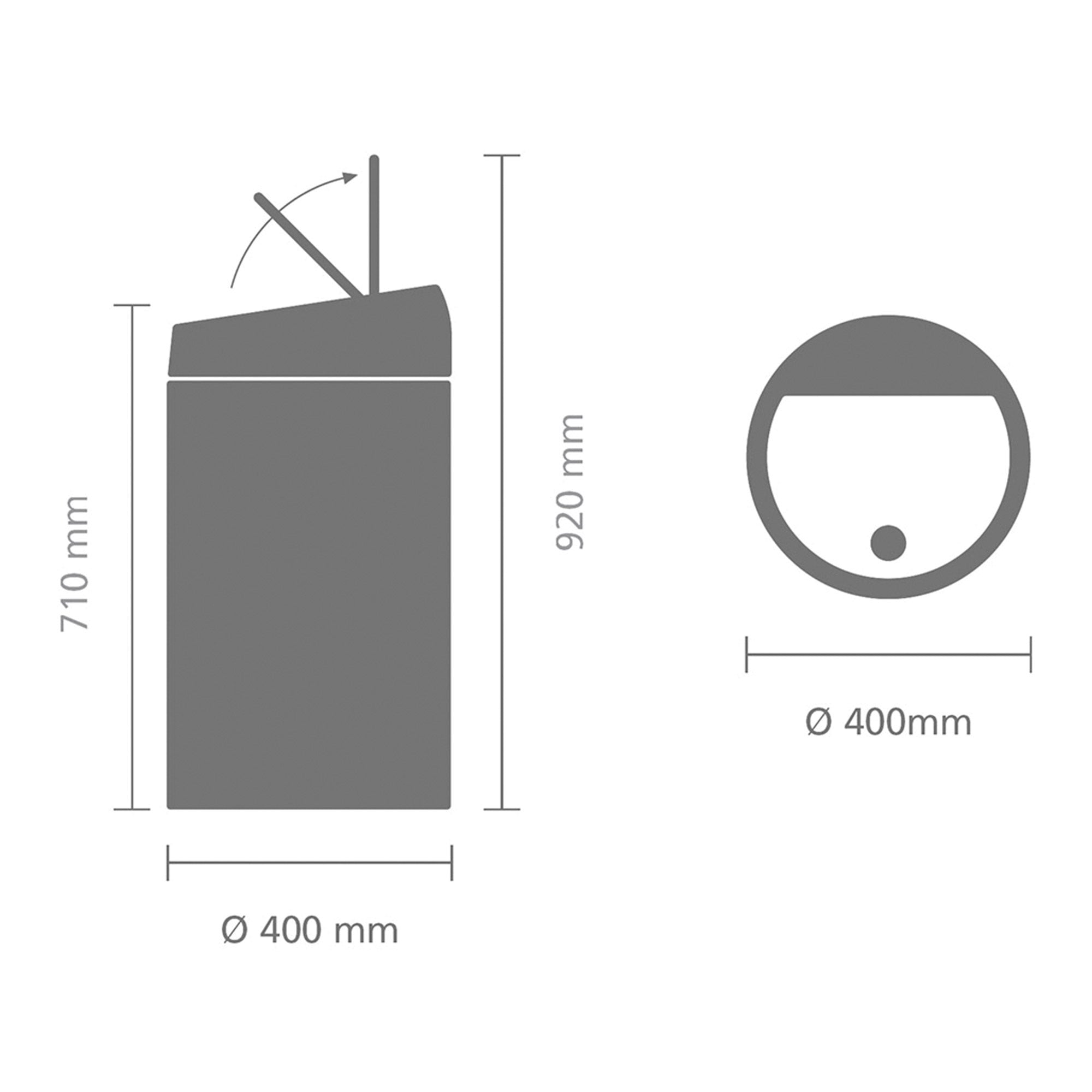 Brabantia Touch Bin 60 Litre - FPP Matt Steel