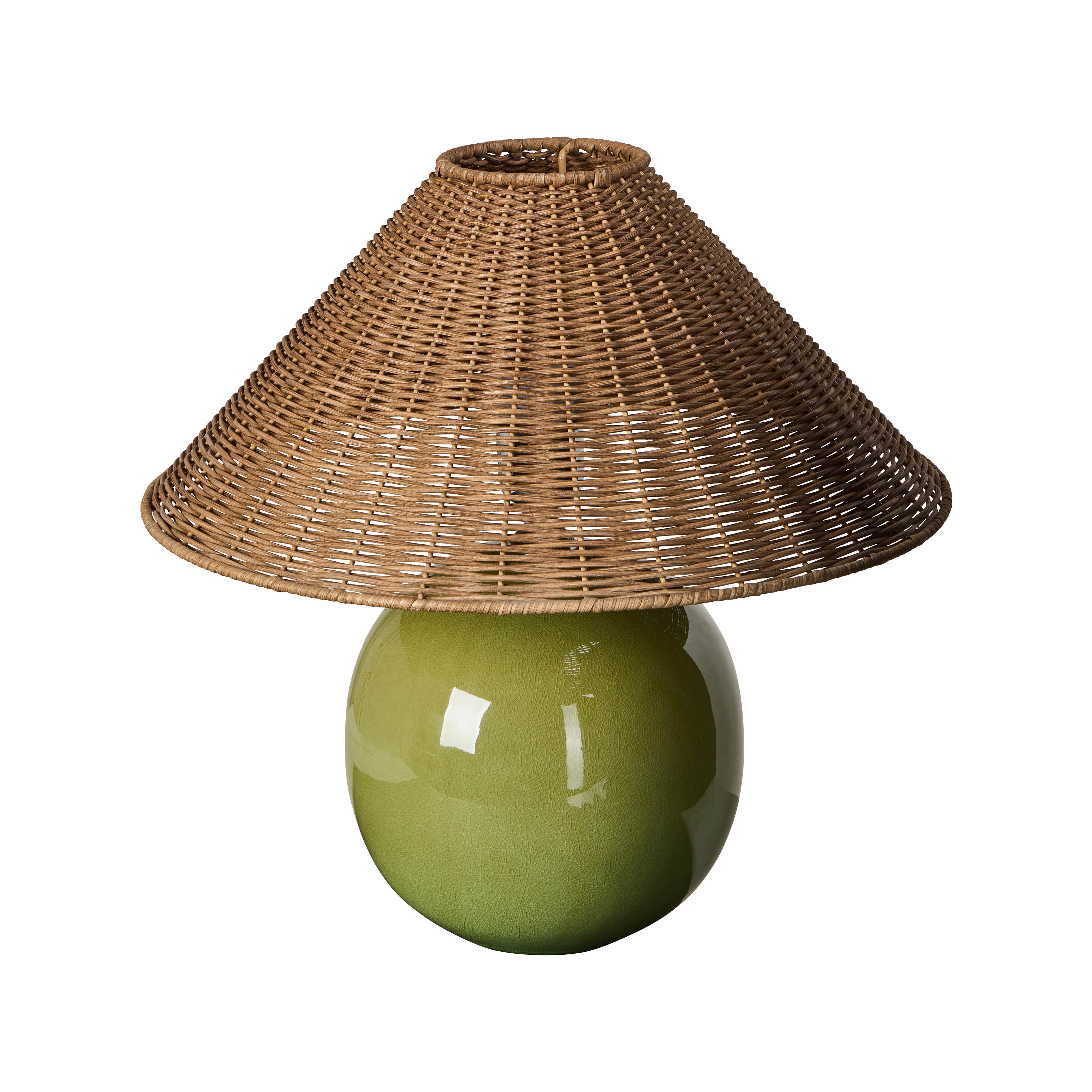 Amalfi Veda Table Lamp Green & Natural
