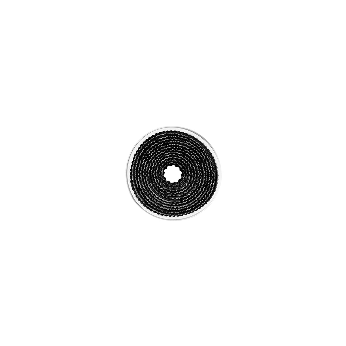 Chef Inox Cutter Set Crinkled Round Tin 11pc 25-95mm