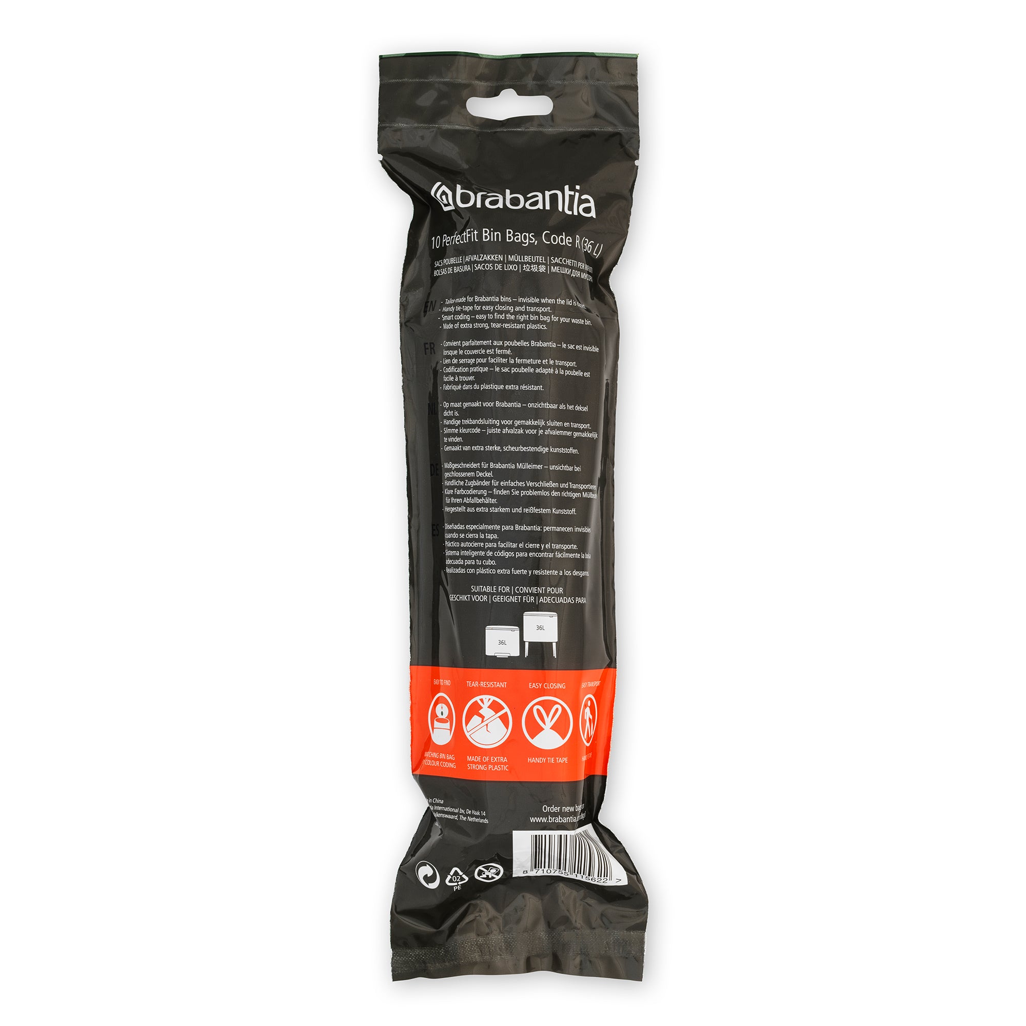 Brabantia Bin Liner Code R 36L (BO) 10 Bags/Roll