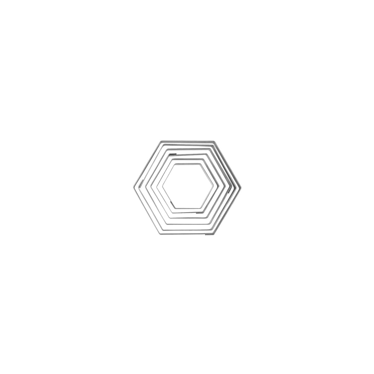 Chef Inox Cutter Set Hexagon Tin 6pc 45-95mm