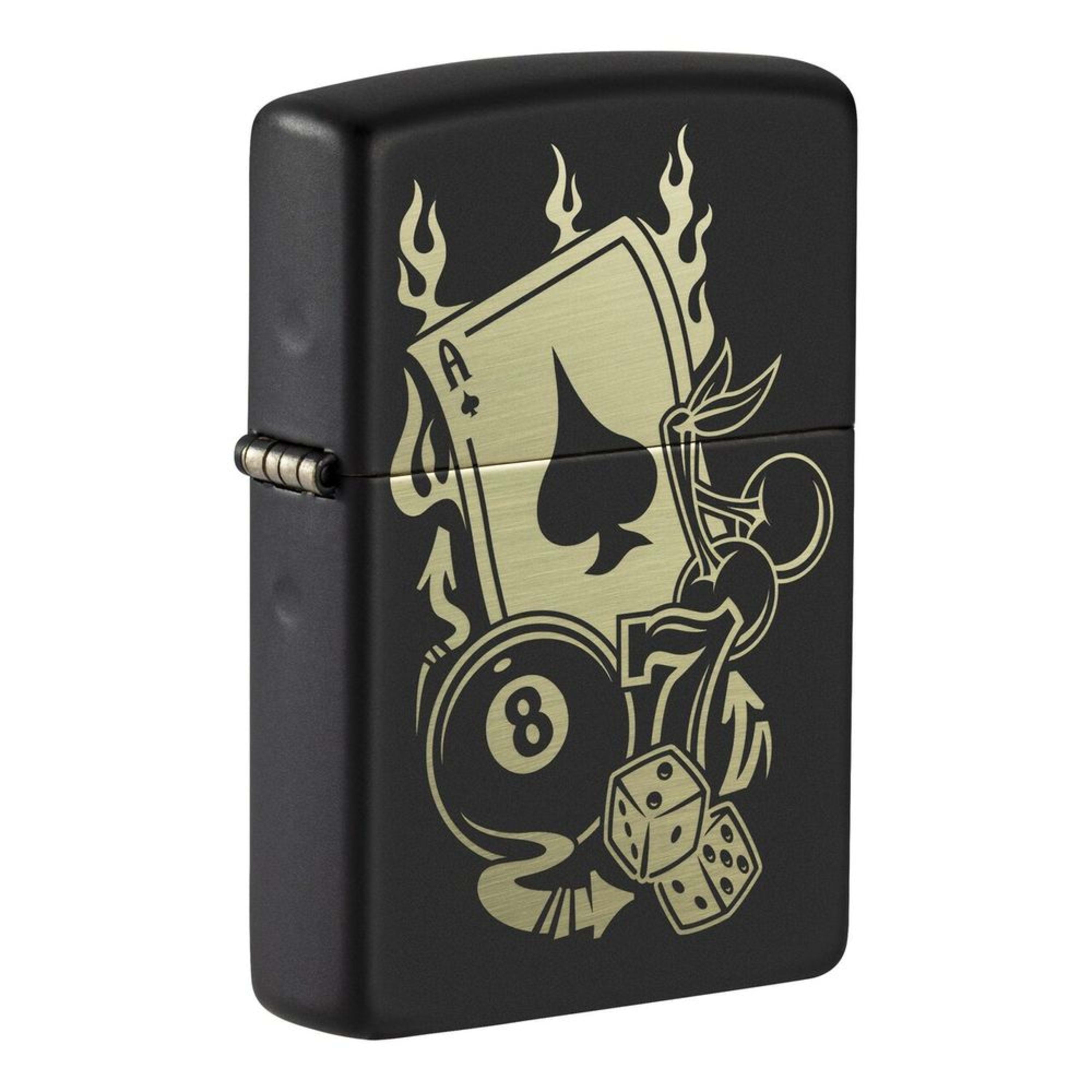 Zippo Casino Black Matte Lighter