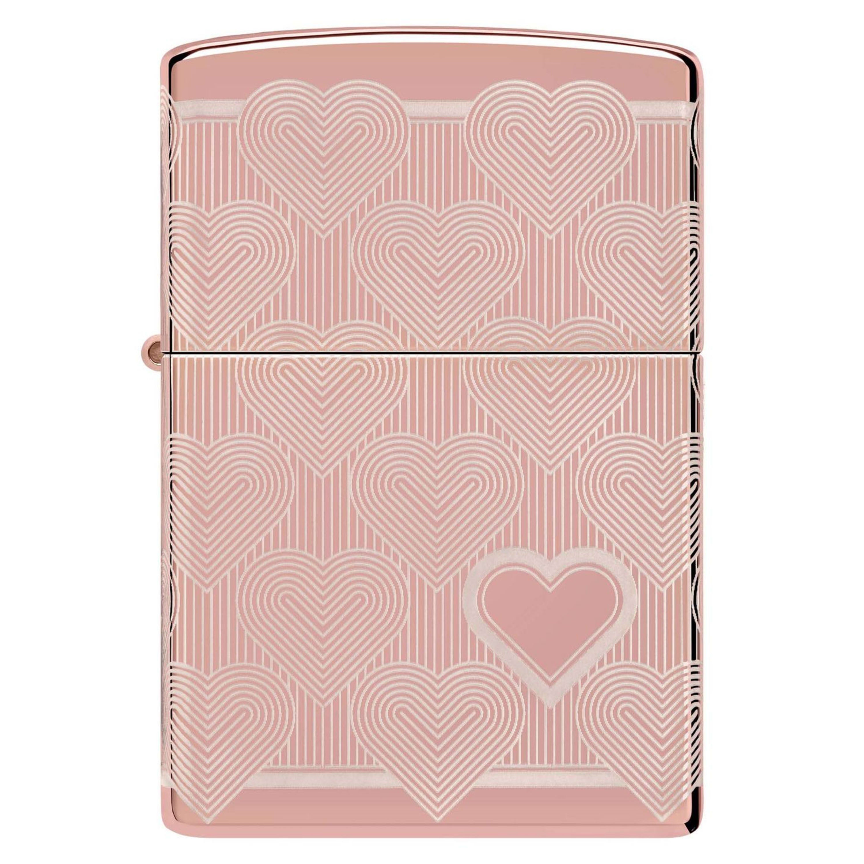 Zippo Heart Design Lighter - Rose Gold