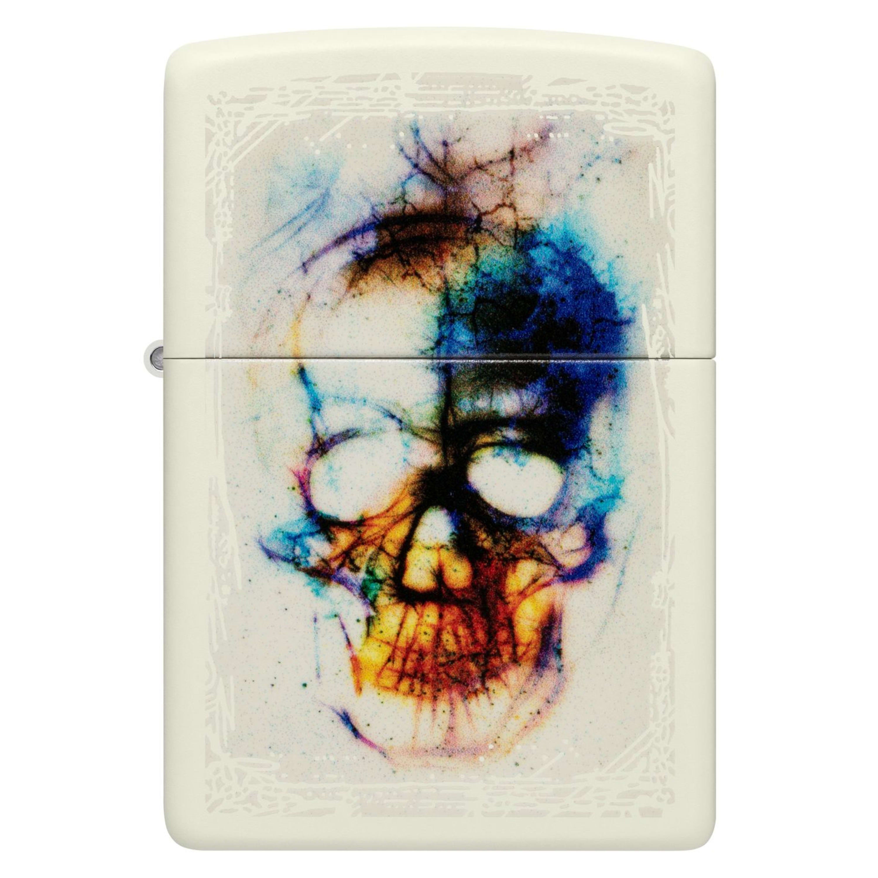Zippo Skull Print Glow In The Dark Lighter