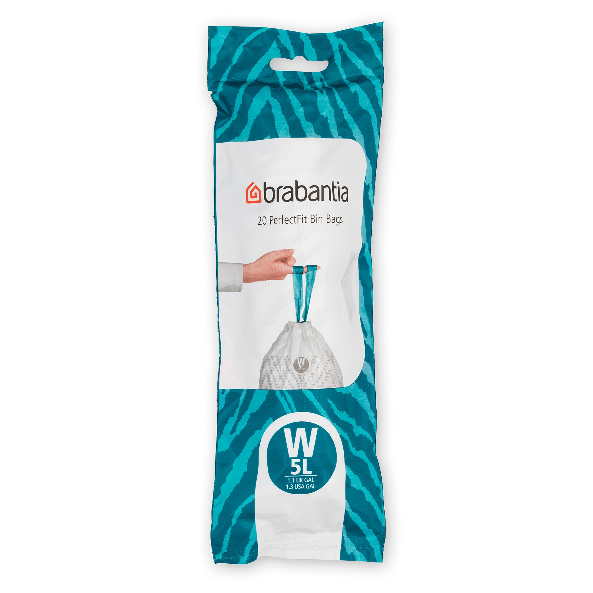 Brabantia Bin Liner Code W (5 Litre nICON) 20 Bags/Roll