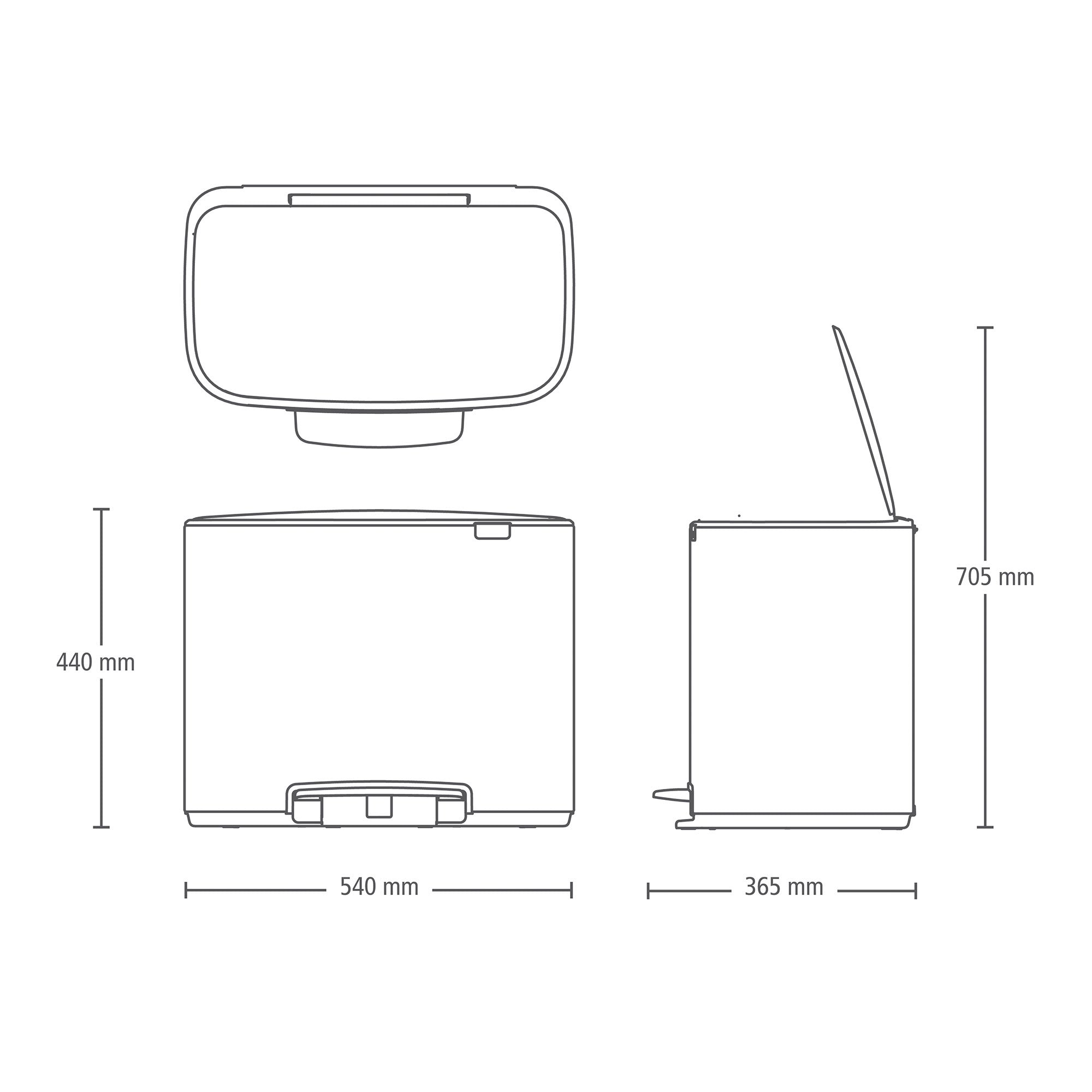 Brabantia BO Pedal Bin 36L White