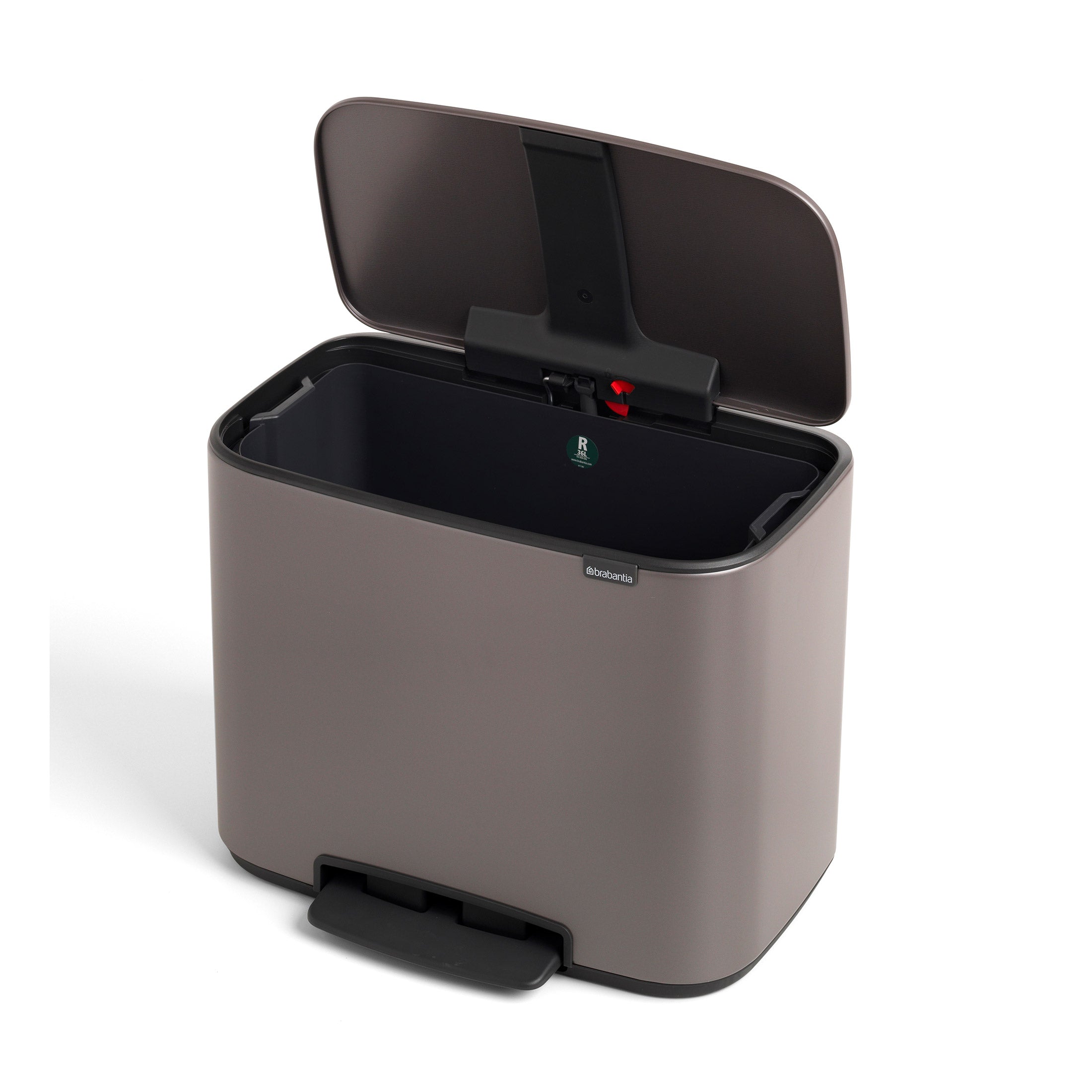Brabantia BO Pedal Bin 36L Platinum