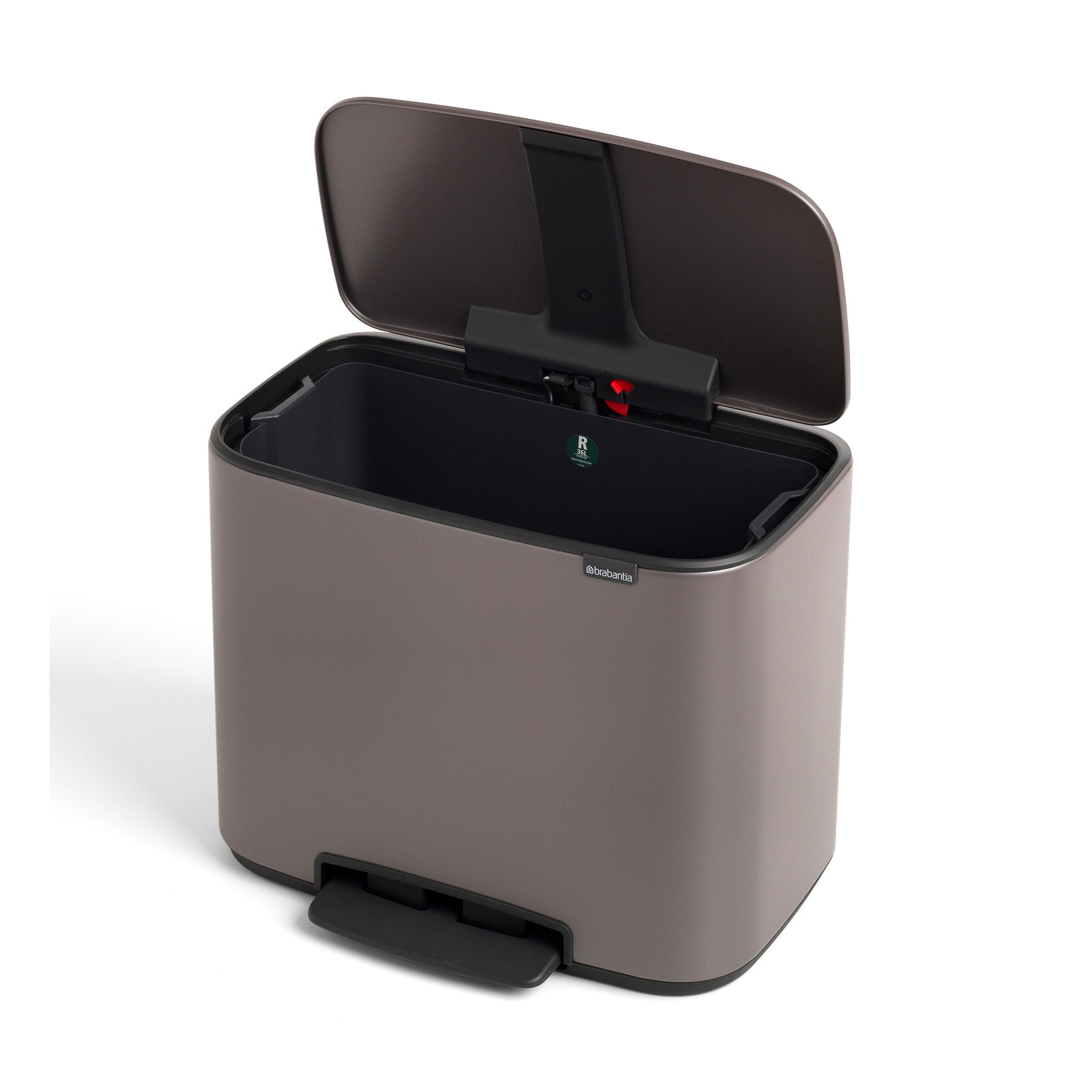 Brabantia BO Pedal Bin 36L Platinum